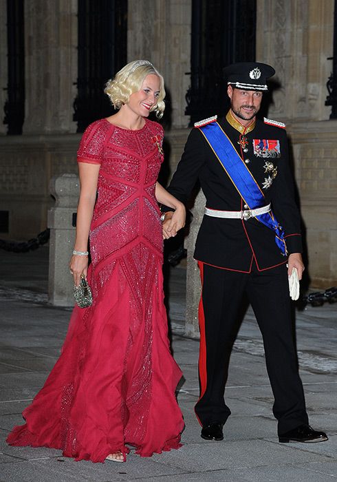 princess mette marit red dress