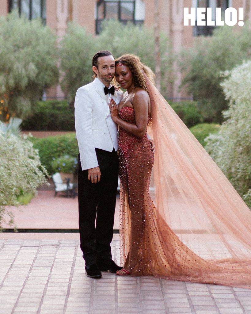 Mel B and husband Rory McPhee posing for exclusive wedding photos in Morocco