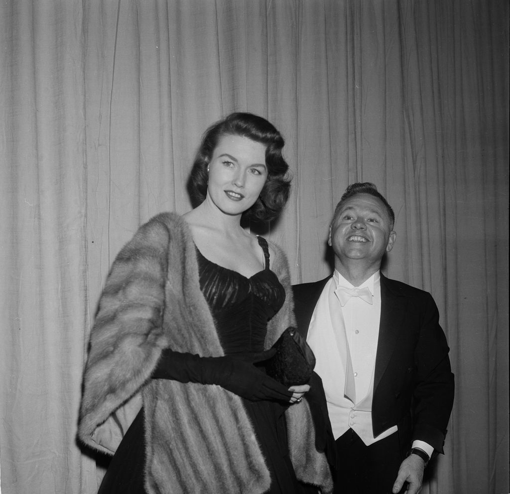 Mickey Rooney and wife Elaine Devry arrive to an event in Los Angeles,CA, 1957