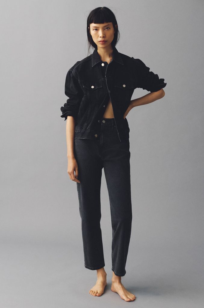 H&M high rise relaxed mom jeans