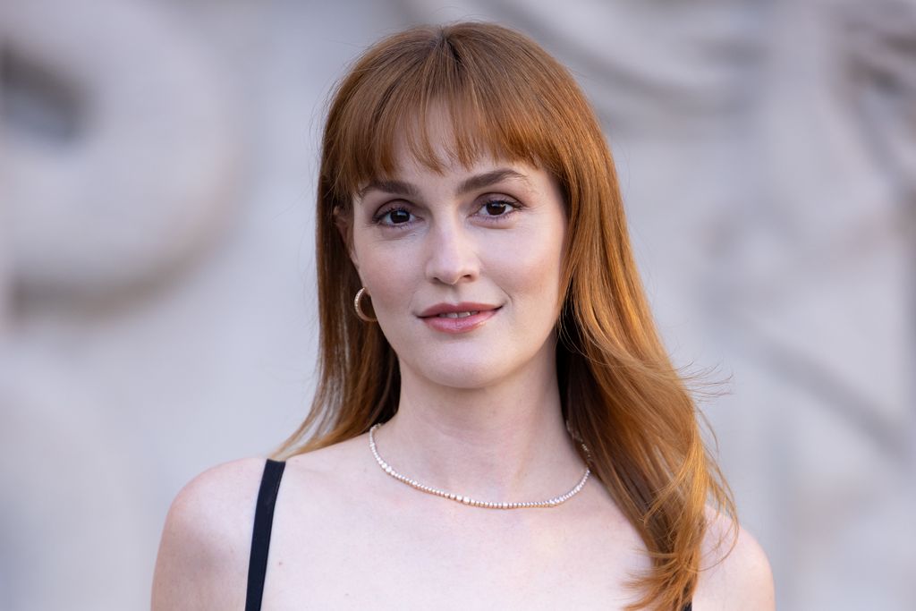 A close up image of Leighton Meester at Paris FAshion Week