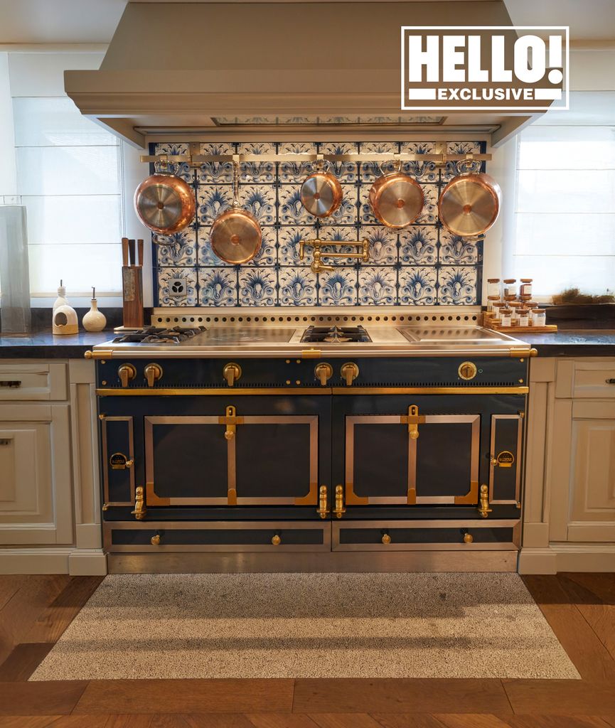 The kitchen’s huge oven in Jan Gerber’s swiss countryside retreat