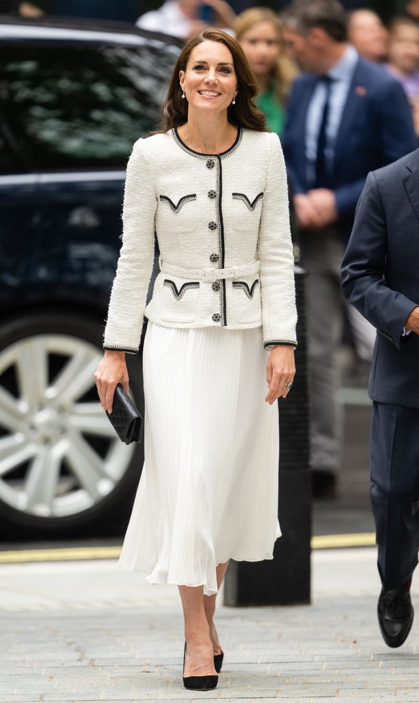 The Princess of Wales wore a boucle dress to the reopening of the National Portrait Gallery in London back in 2023