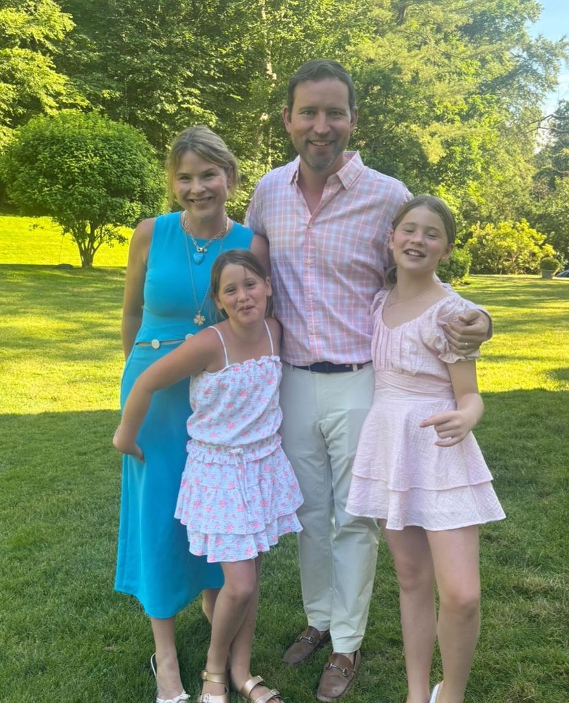 Photo shared by Jenna Bush Hager on Instagram August 2024 featuring her husband Henry Hager and their daughters Mila and Poppy while on the family's summer vacation in Texas