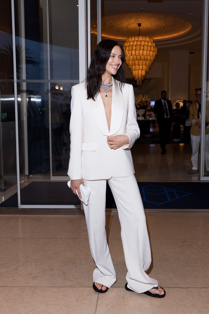 Irina Shayk is seen at Hotel Martinez during day two of the 78th Cannes Film Festival on May 14, 2025 in Cannes, France. (Photo by Jacopo Raule/GC Images)