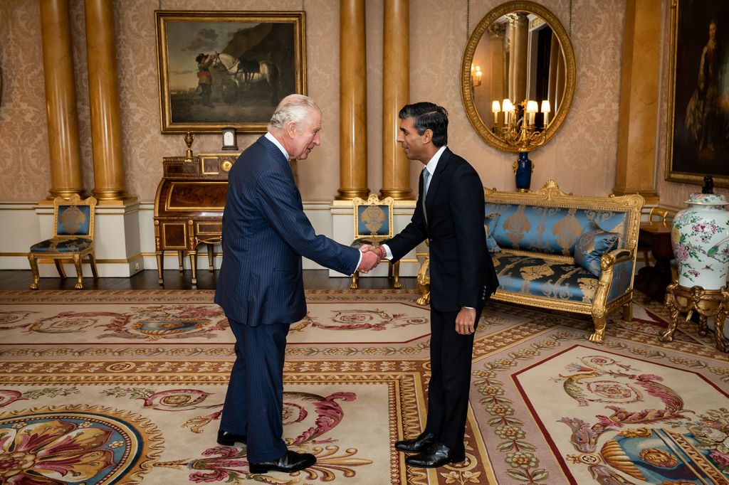 The monarch welcomed the Prime Minister to Buckingham Palace in October 2022. Rishi Sunak told the King "the country is behind you", following his cancer diagnosis