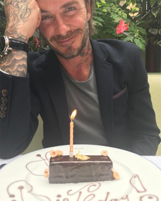 david beckham instagram birthday cake