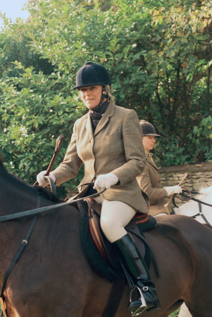Camilla riding in Wiltshire