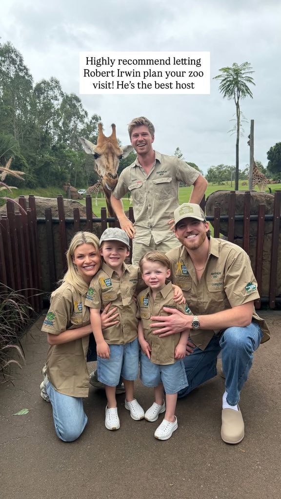 witney carson family with robert irwin zoo