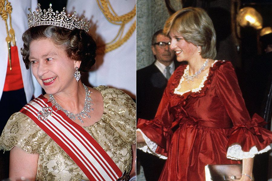 queen elizabeth princess diana king khalid of saudi arabia necklace