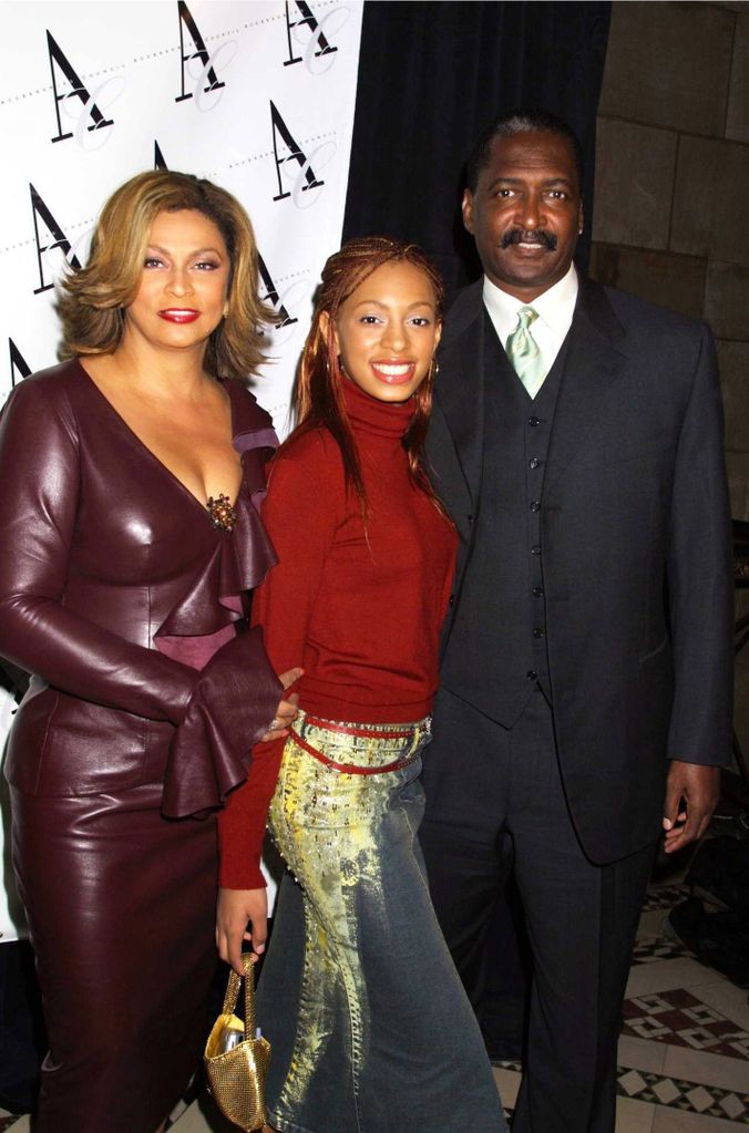 Tina Knowles, Solange Knowles, Mathew Knowles during 2001 ACE Awards 