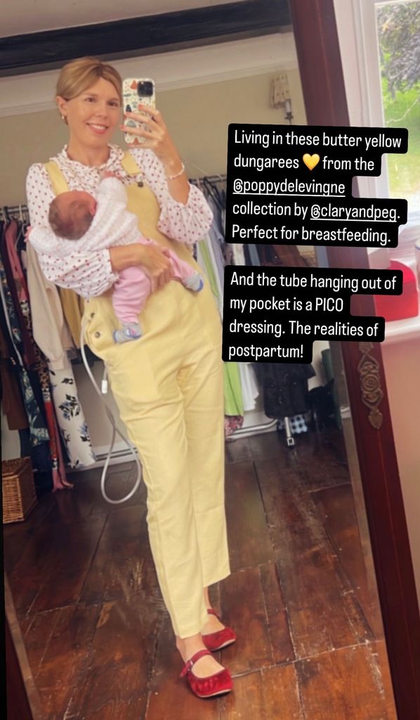 Carrie mirror selfie holding baby Poppy