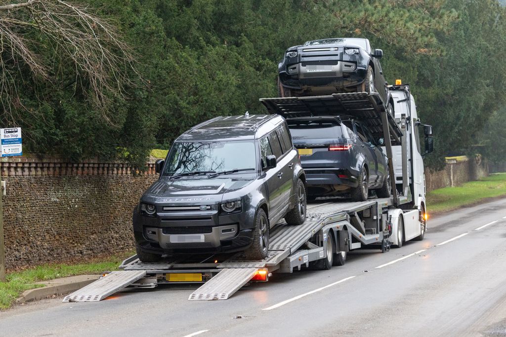 Three Land Rovers were seen being taken away from the main Sandringham House as Andrew Mountbatten-Windsor moved up to a property two miles away on the estate. The cars were loaded onto the back of a trailer outside King Charles' main residence.
