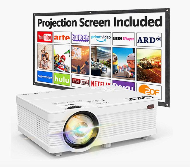 Projector with screen