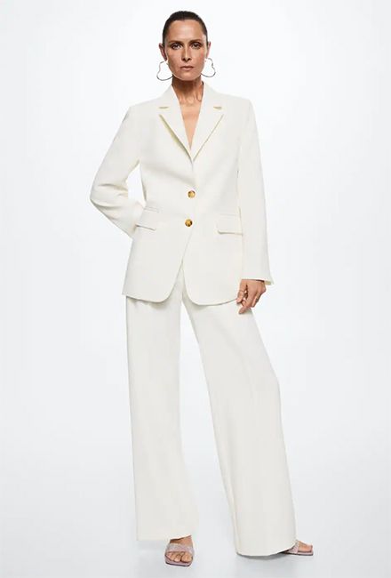 Mango white suit