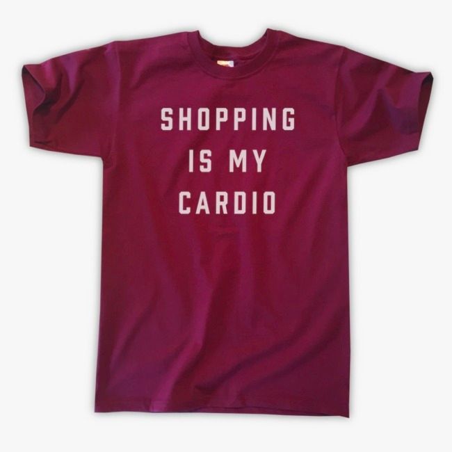 shopping is my cardio tee