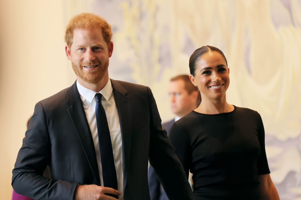 Prince Harry and Meghan, Duchess of Sussex arrive at the United Nations Headquarters on July 18, 2022 