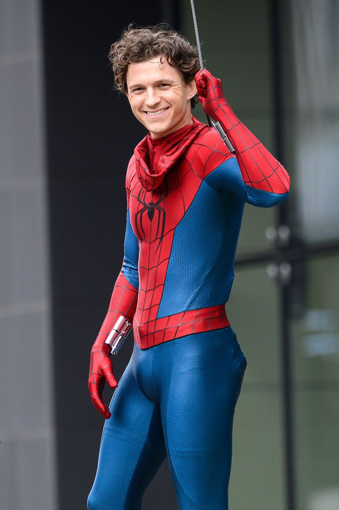 Tom Holland is seen on the set of 'Spider-Man: Brand New Day'