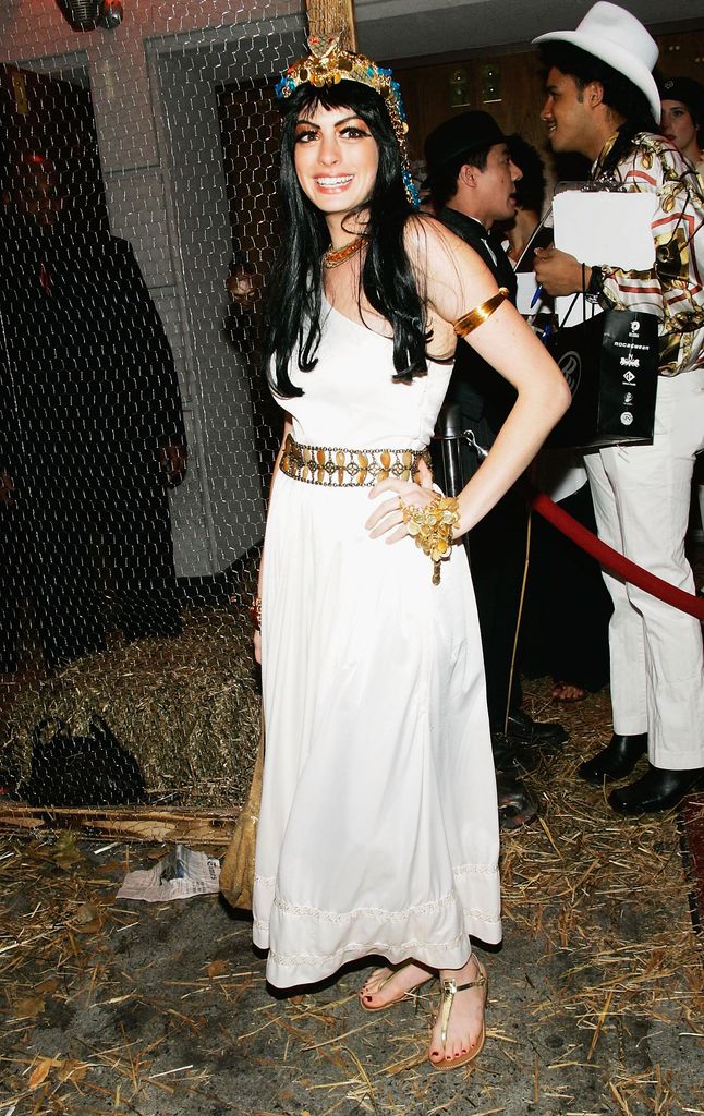 Anne Hathaway dressed as Cleopatra 