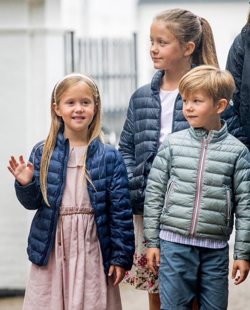 Princess Isabella of Denmark, Princess Josephine of Denmark and Prince Vincent of Denmark attend the Ringsted horse ceremony