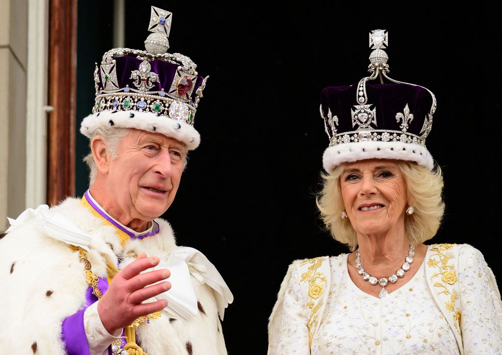 King Charles and Queen Camilla on the balcony at Buckingham Palace