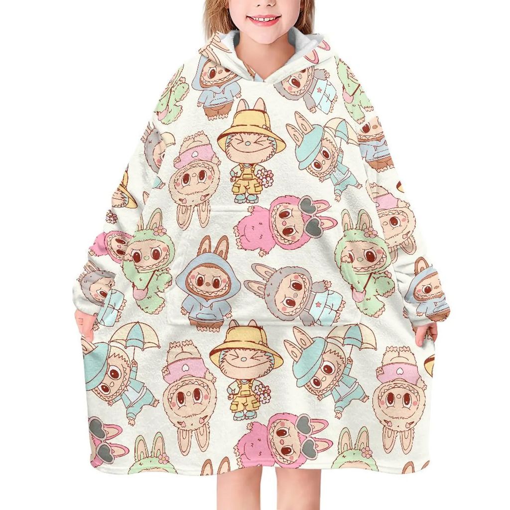 Labubu Hooded Blanket