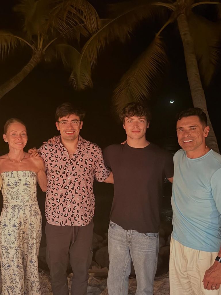 Kelly and Mark and their two sons Michael and Joaquin - taken on the beach
