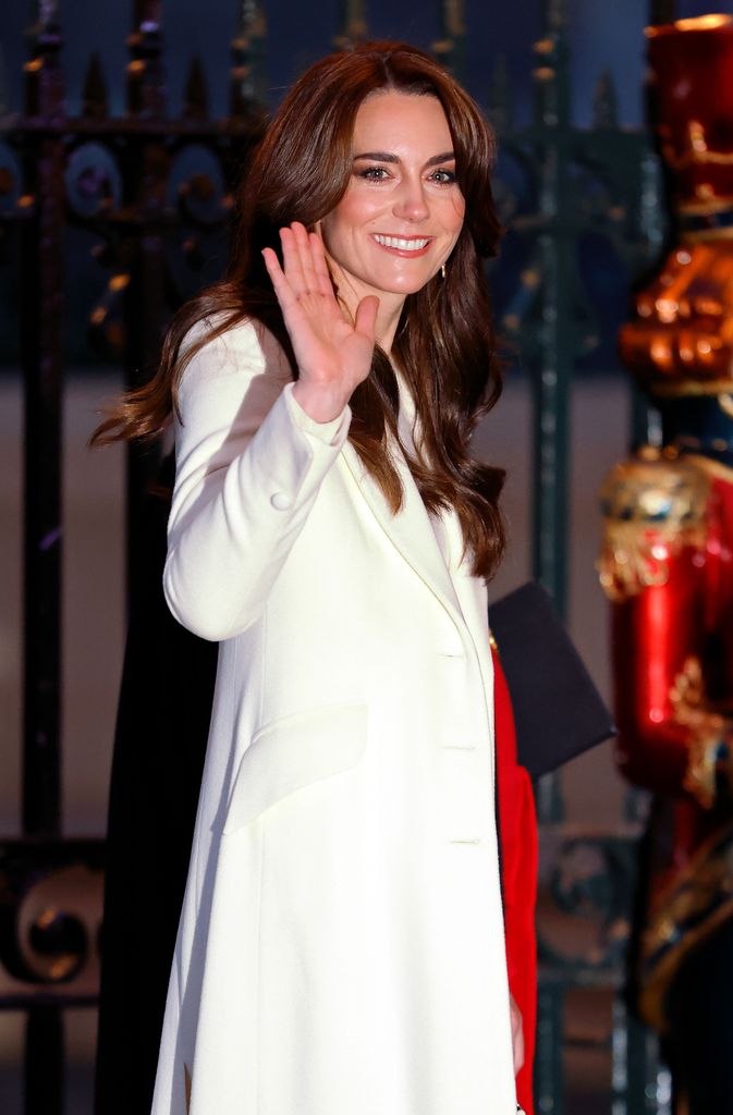 Princess of Wales in white coat