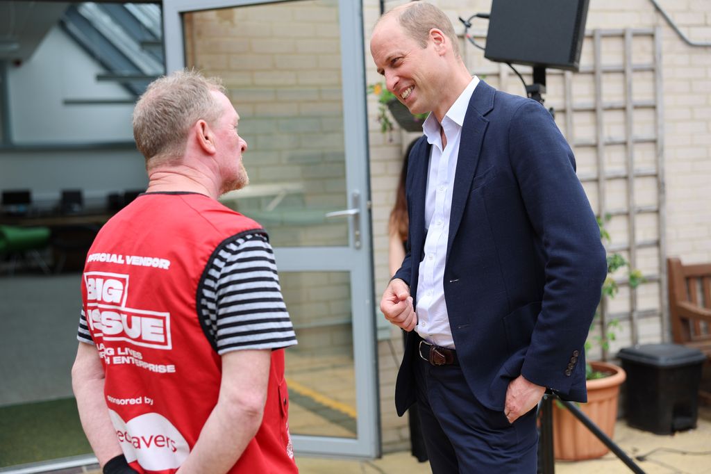 William was reunited with Big Issue seller, Dave Martin