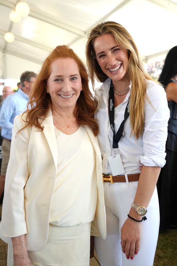 Patti Scialfa and her daughter Jessica Springsteen attend the 2023 Hampton Classic Horse Show Longines Grand Prix on September 3, 2023 in Bridgehampton, New York