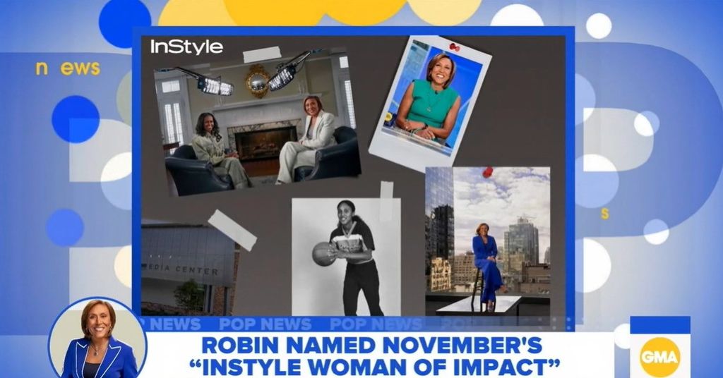 photo of robin roberts collage of photos on gma