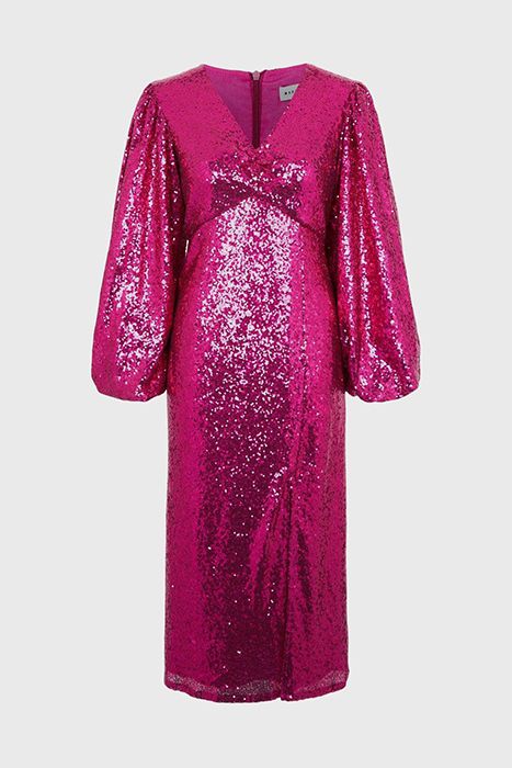 warehouse pink sequin dress
