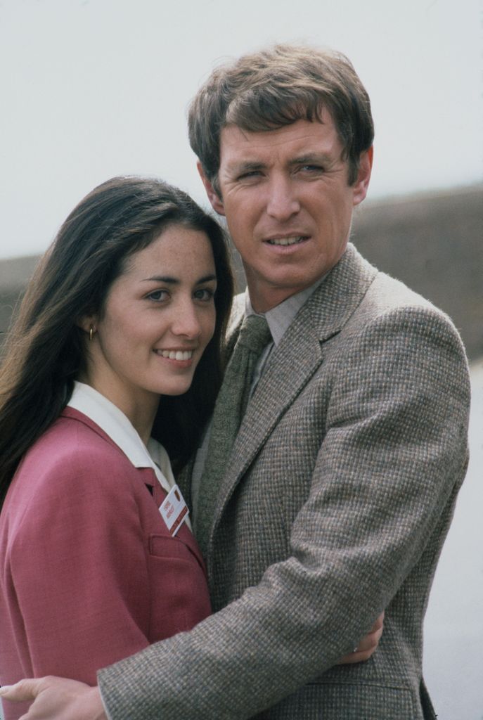 John Nettles as Jim Bergerac in the television drama series 'Bergerac', alongside French actress Cecile Paoli in 1981