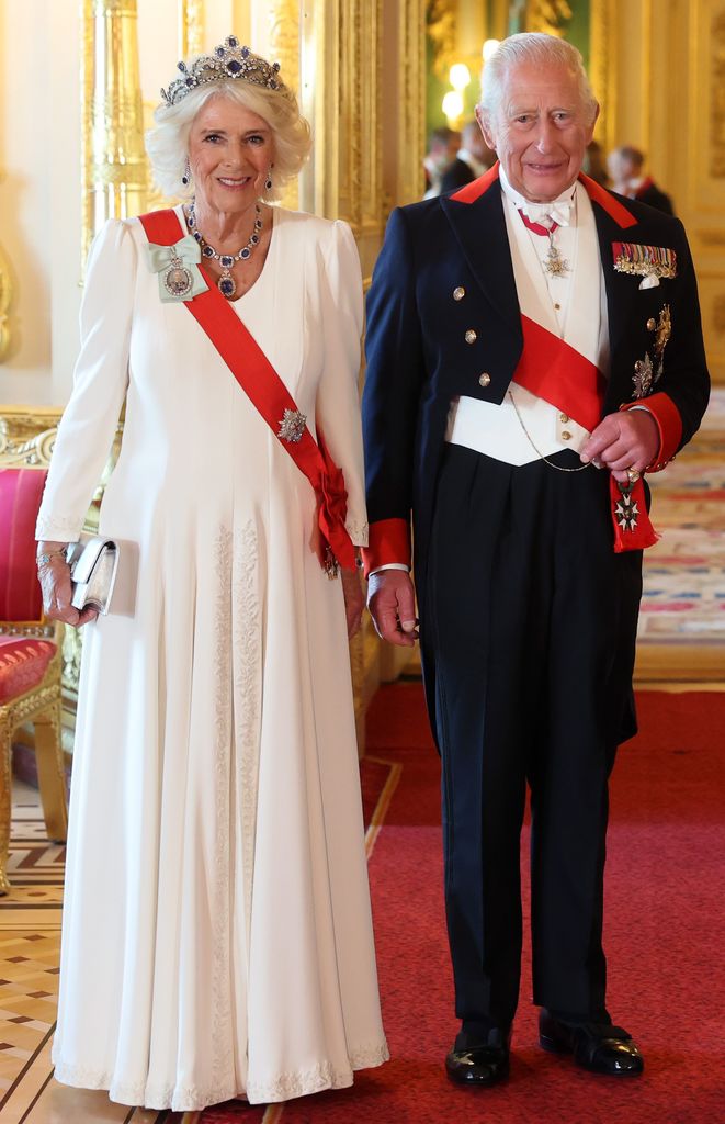 Charles and Camilla at French state banquet