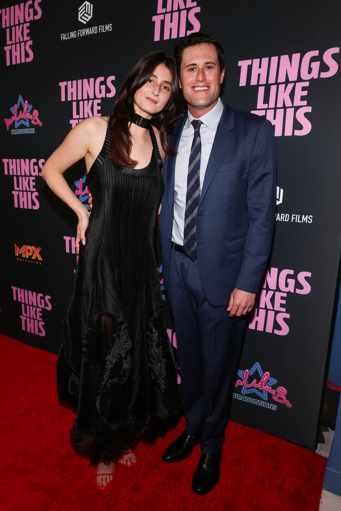 Romy Reiner (L) and Jake Reiner (R) attend the Los Angeles premiere of "Things Like This" at Landmark Theatres Sunset on May 13, 2025 in Los Angeles, California.