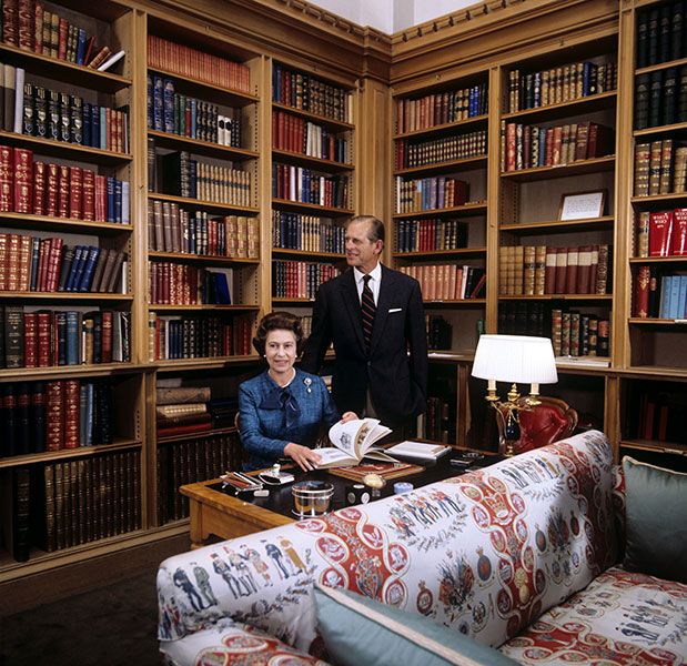 queen philip balmoral library 1976