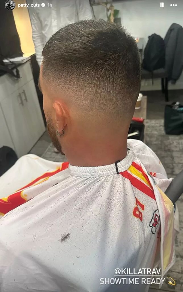 Travis Kelce's barber Patrick Regan shares a glimpse of his new haircut