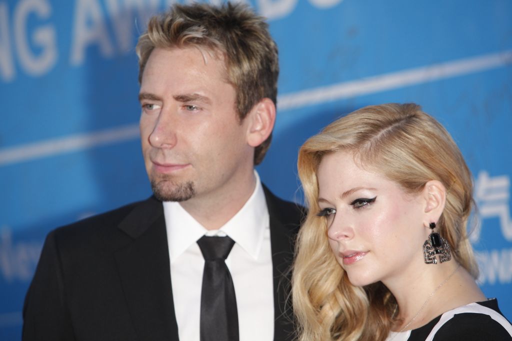 Avril and Chad on the red carpet