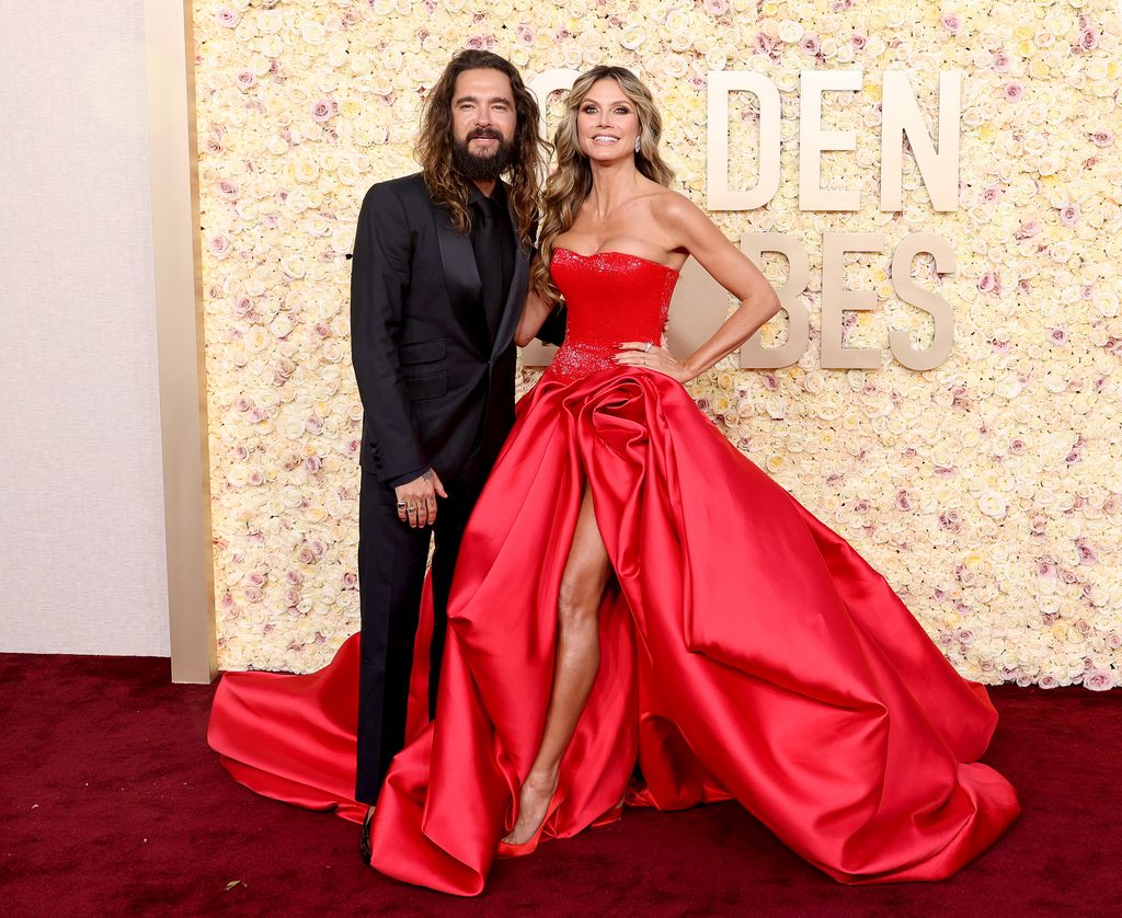 Tom Kaulitz and Heidi Klum attend the 81st Annual Golden Globe Awards at The Beverly Hilton on January 07, 2024 in Beverly Hills