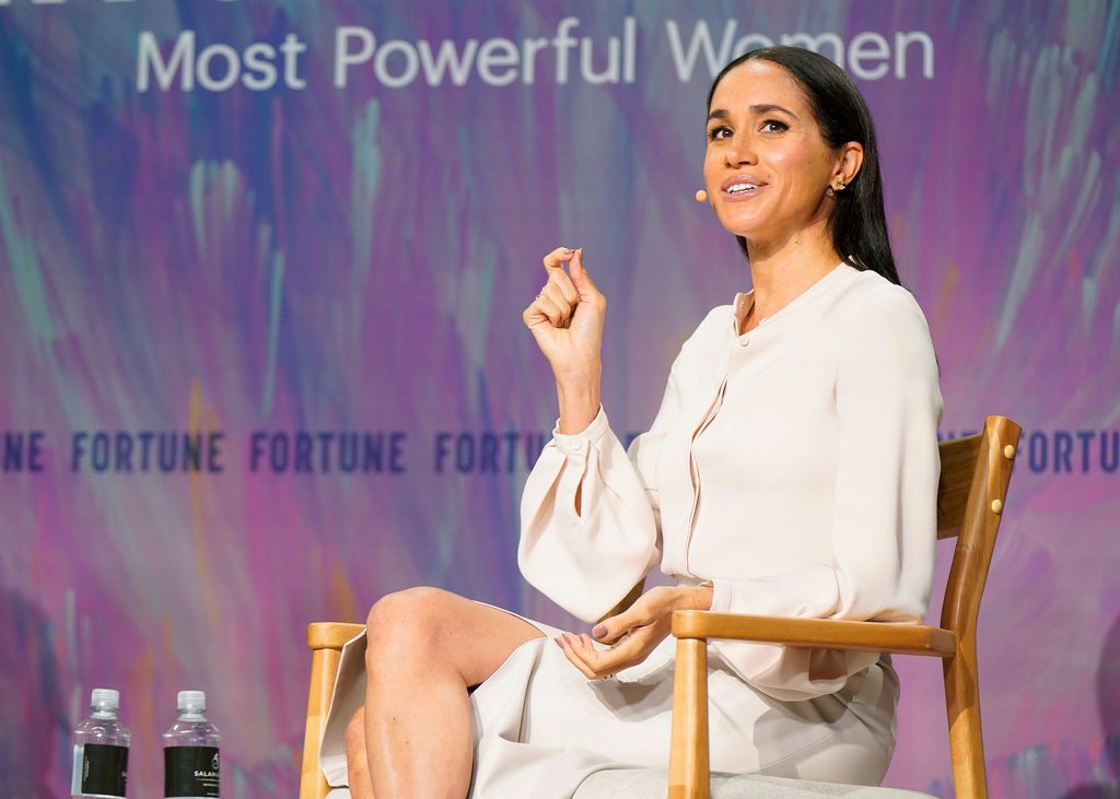 Duchess of Sussex and Founder of As Ever Meghan Markle speaks onstage during Fortune Most Powerful Women Summit 2025 at Salamander Hotel on October 14, 2025 in Washington, DC