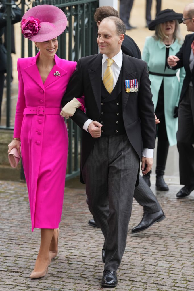 Lady Gabriella Kingston and Lord Frederick Windsor arriving ahead of the Coronation of King Charles III and Queen Camilla