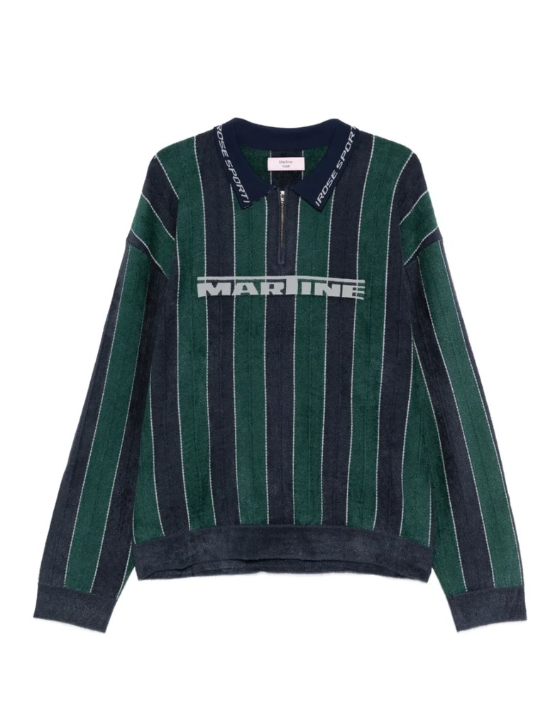 logo-patch polo top
martine rose