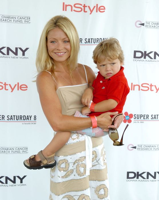 Kelly Ripa and her son when he was a baby
