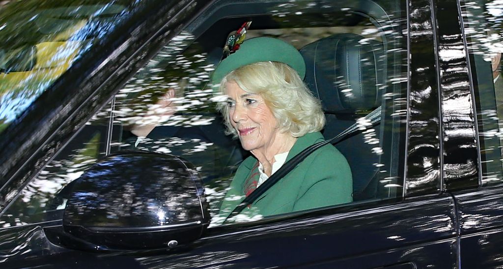 Queen Camilla arrives at Crathie 