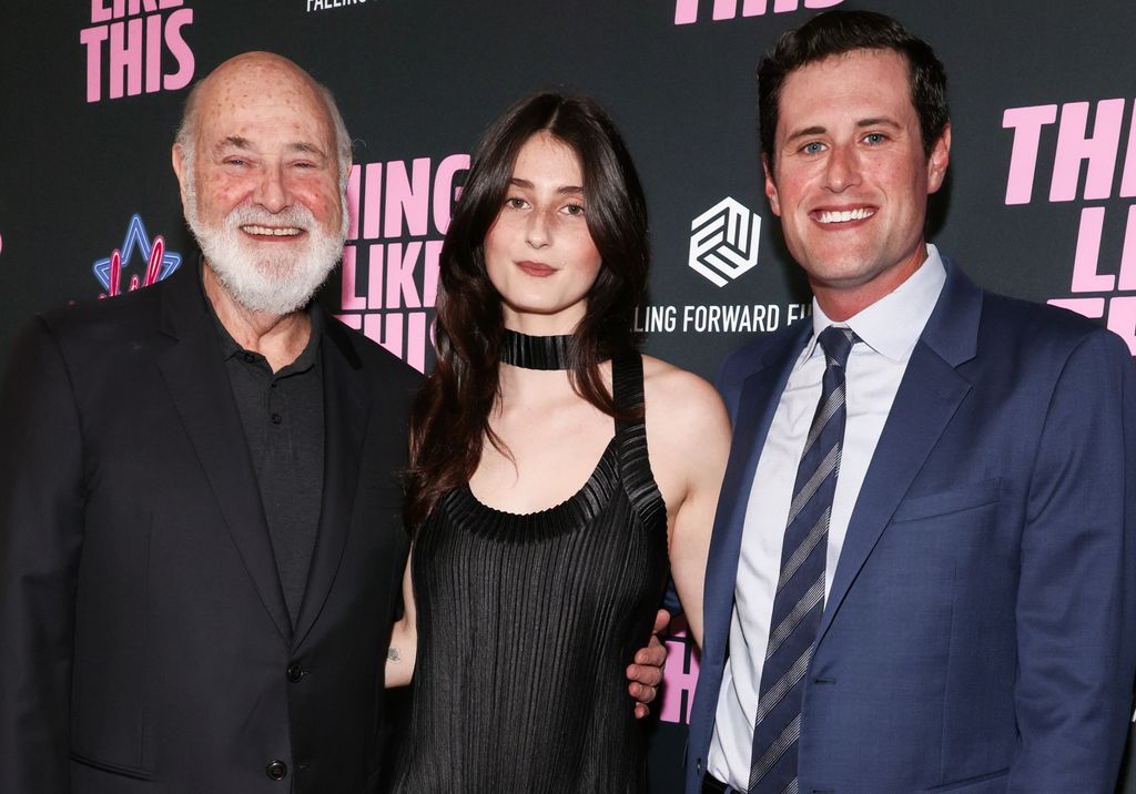 Rob Reiner, Romy Reiner and Jake Reiner attend the Los Angeles premiere of "Things Like This" in 2025