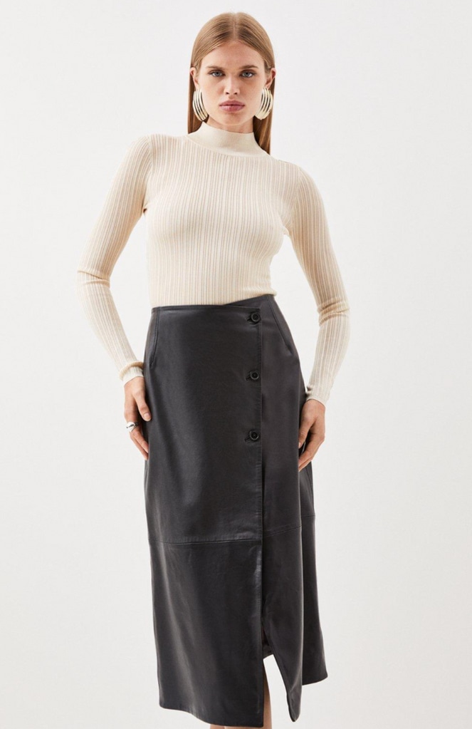 Karen Millen leather skirt