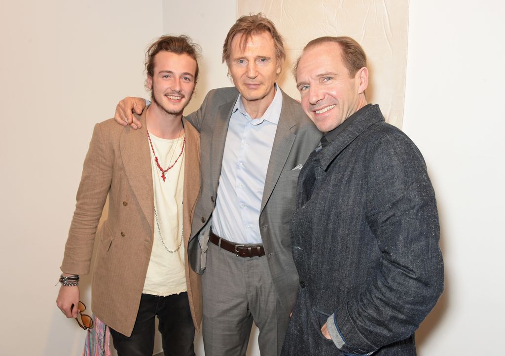 Micheal Neeson, Liam Neeson and Ralph Fiennes attend the Maison Mais Non launch party 