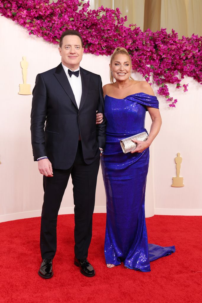 Brendan Fraser and Jeanne Moore attend the 96th Annual Academy Awards on March