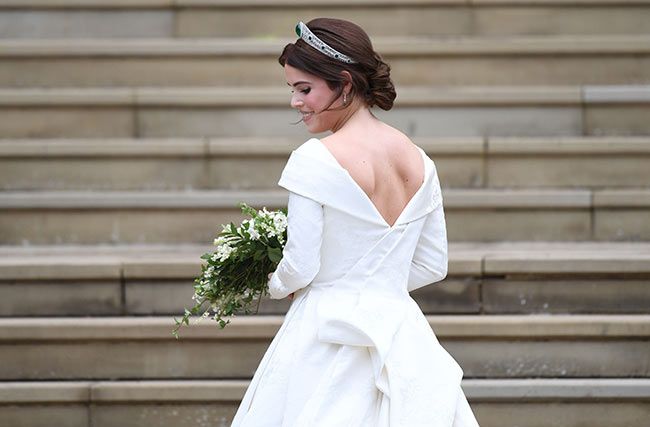 Princess Eugenie wedding dress back
