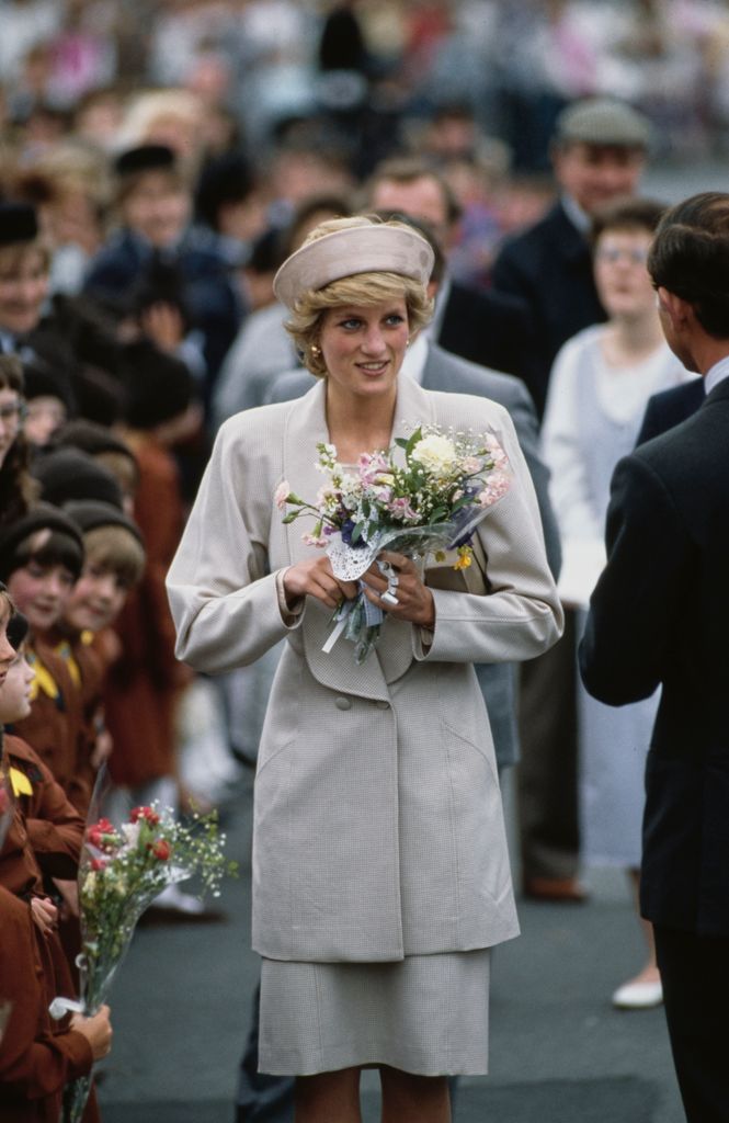 Diana, Princess of Wales during a visit to the Shetland Isles, Scotland